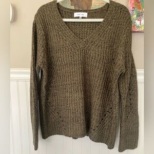 John+Jenn Green knit sweater size lg